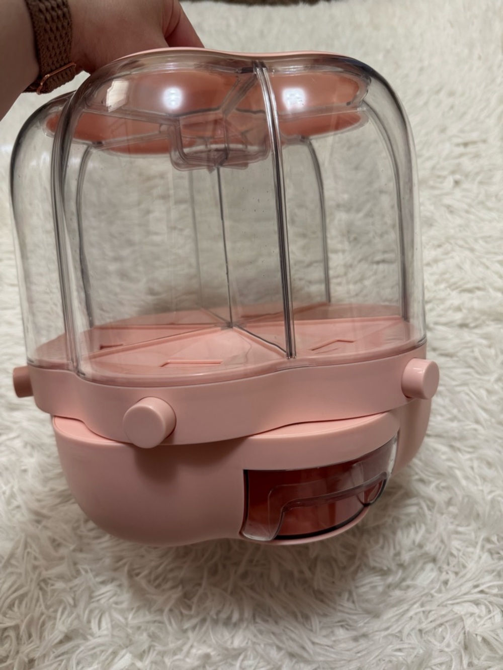 Pink Multi-Compartment Snack & Storage Server Pink Food Dispenser Snack Storage - Picture 3 of 6